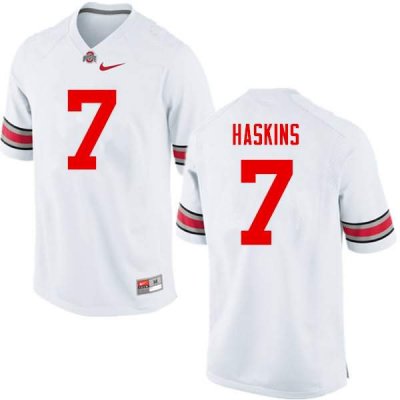 NCAA Ohio State Buckeyes Men's #7 Dwayne Haskins White Nike Football College Jersey TKZ3345PL